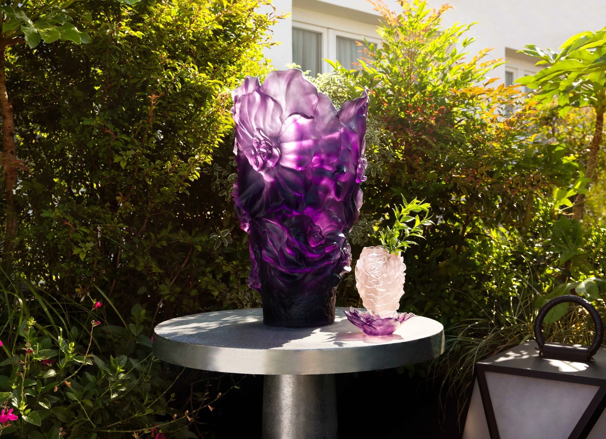 Daum Magnum Violet Camellia Vase - Image 3