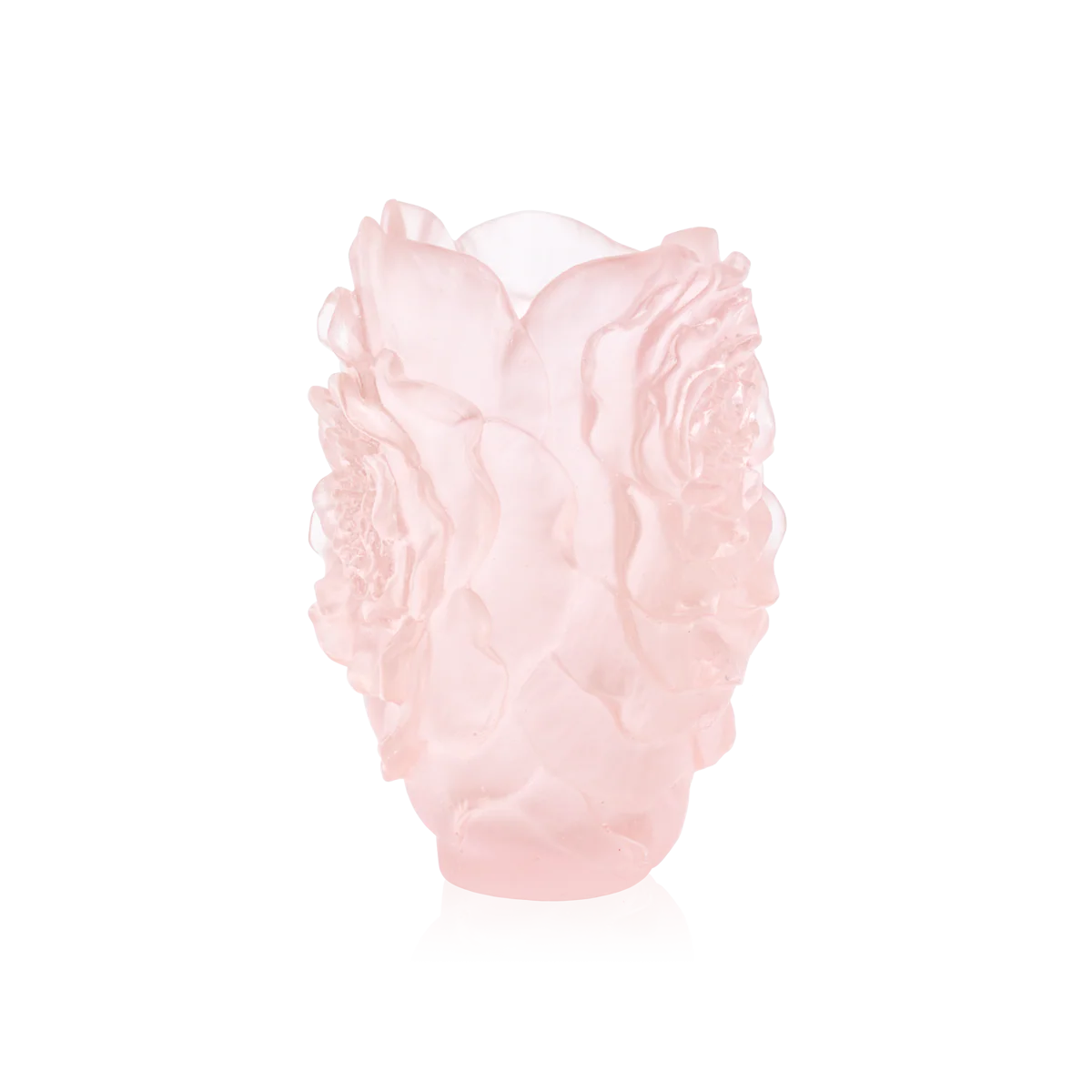 Daum Small Pink Camellia Vase - Image 2