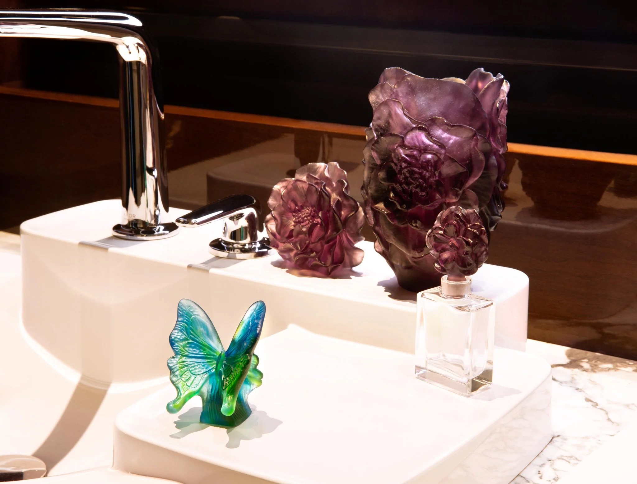 Daum Violet Camellia Perfume Bottle - Image 3