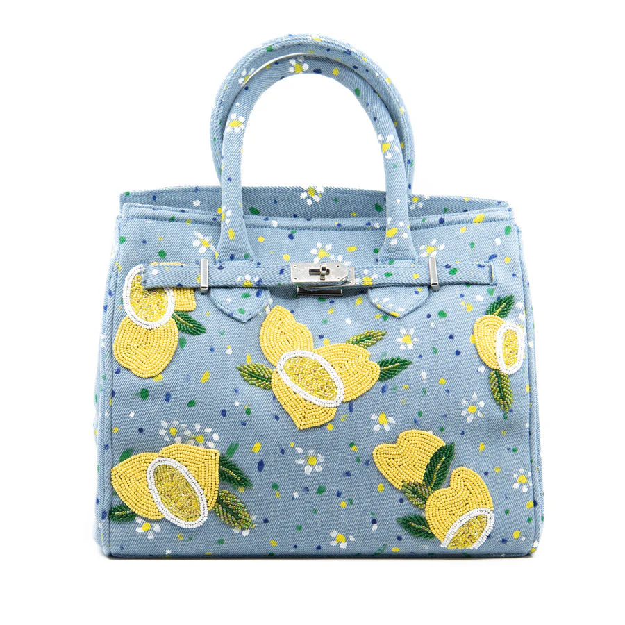 Denim Lemons Tote