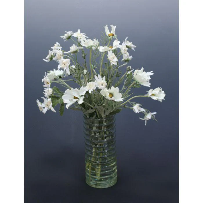 Waterlook® White Cosmo in Ribbed Vase