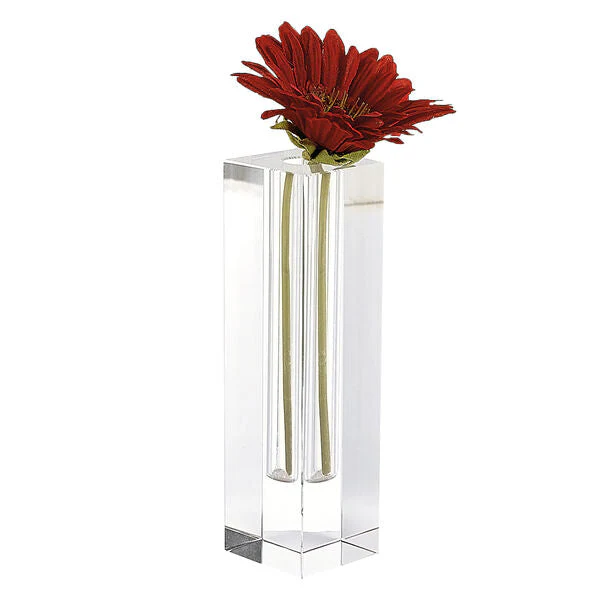 Donovan Handcrafted Square 8.75" Optical Crystal Vase - Image 2