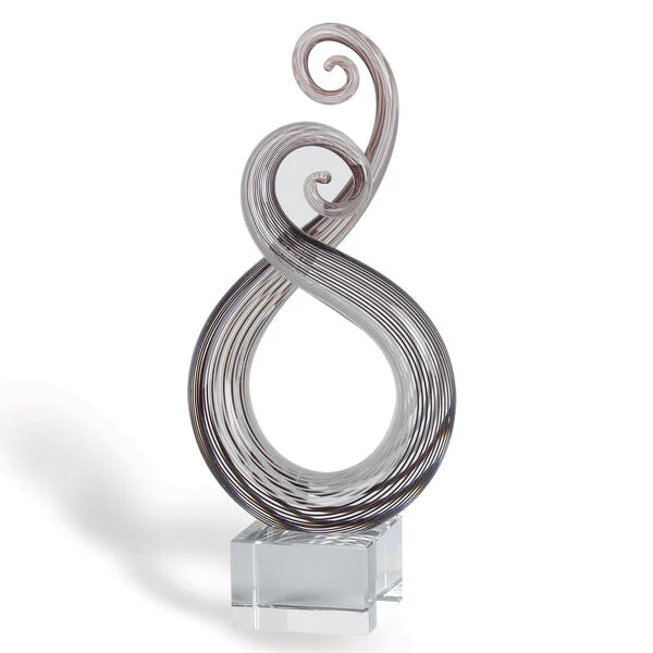 Entangle Murano Style Art Glass Centerpiece 10"