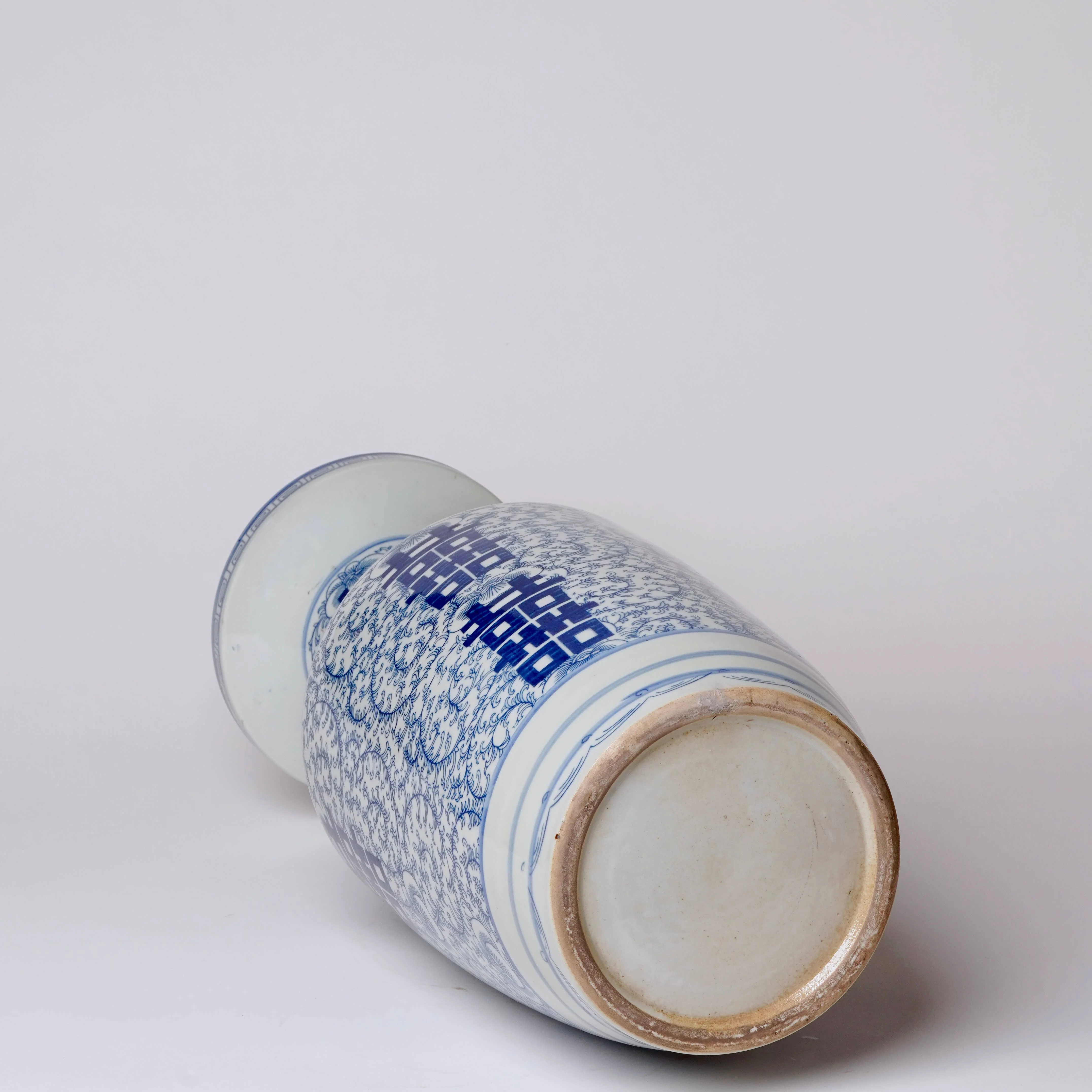 Extra Large Blue and White Double Happiness Porcelain Vase - Image 4