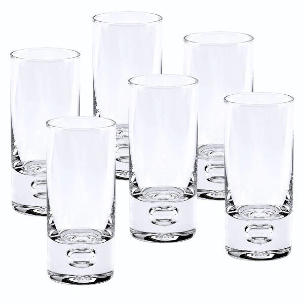 Galaxy Mouth Blown Lead Free Crystal 6 Pc Shot or Vodka Glass Set 3 oz. - H4