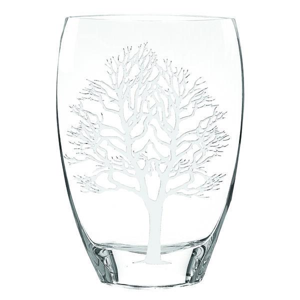 Gold Wall Design Mouth Blown European 12″ Crystal Vase