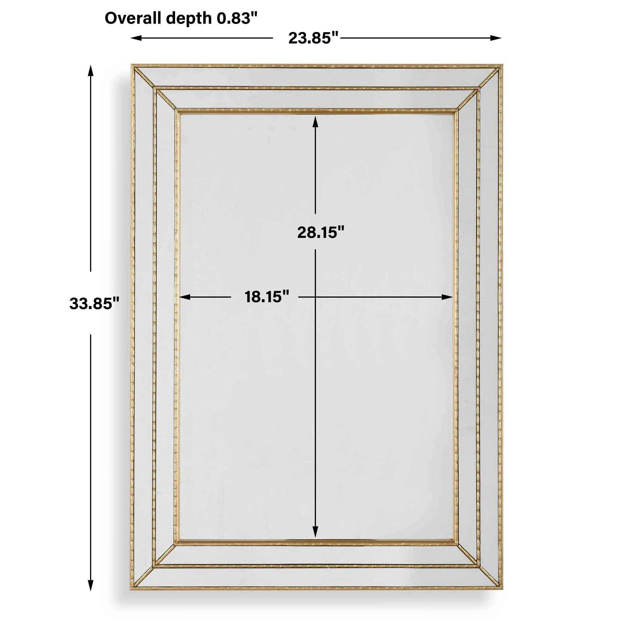 Grooved Metallic Mirror - Image 3