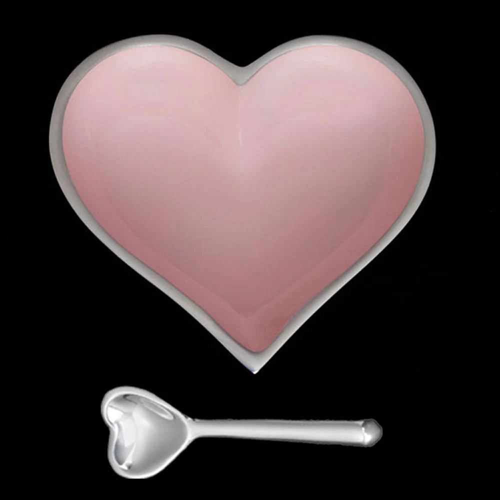 Inspired Generations Happy Blush Pink Heart with Heart Spoon