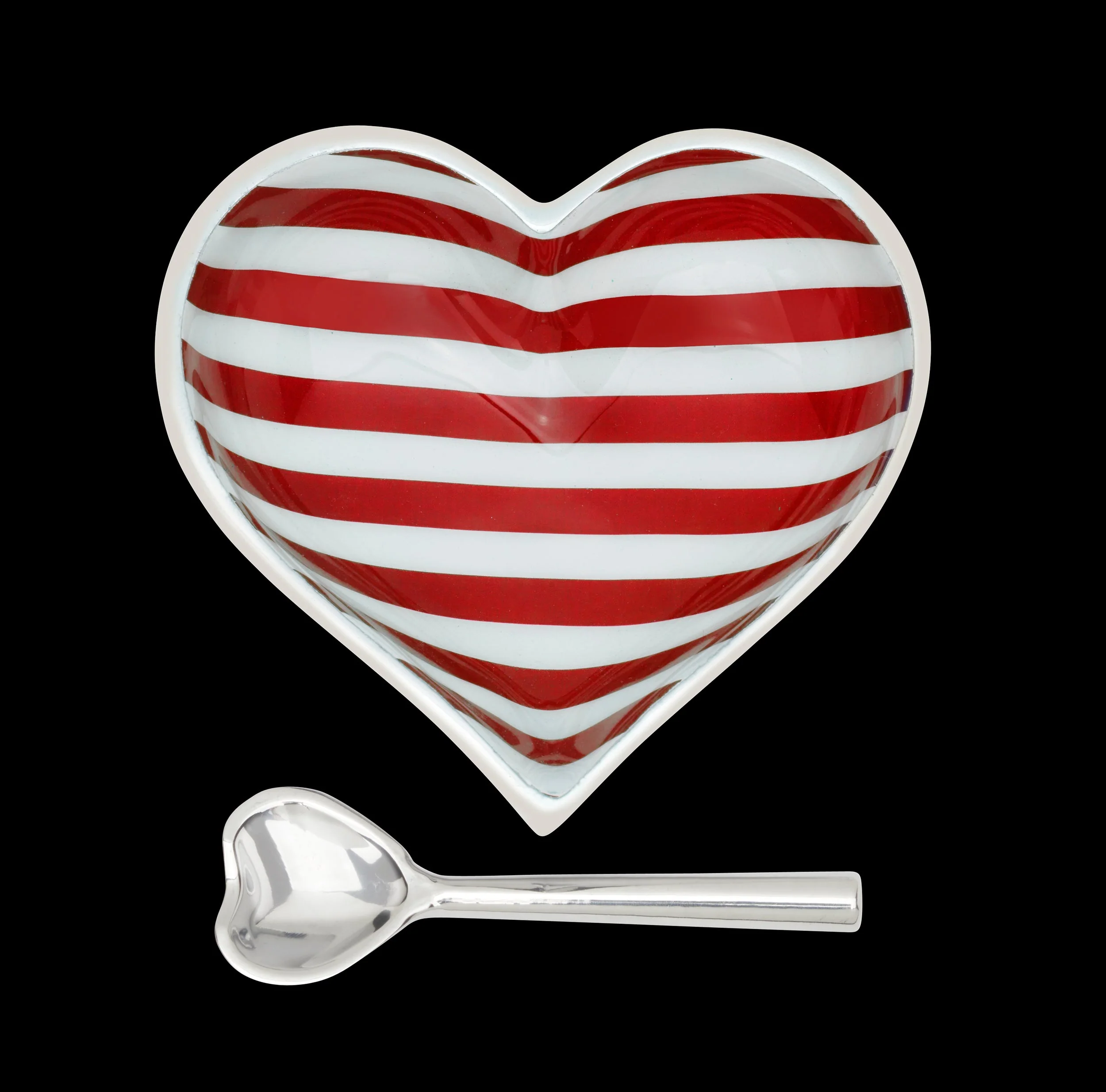 Inspired Generations Happy Red Stripe Heart with Heart Spoon