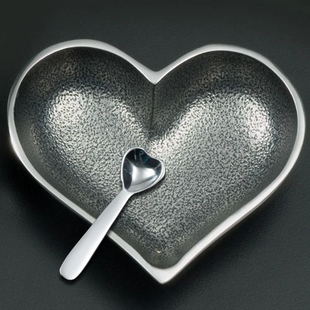 Inspired Generations Happy Silver Heart with Heart Spoon