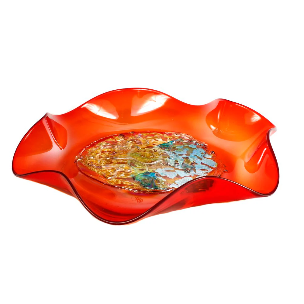 Jewel Collection Tabletop Platter by Viz Glass 7602TB