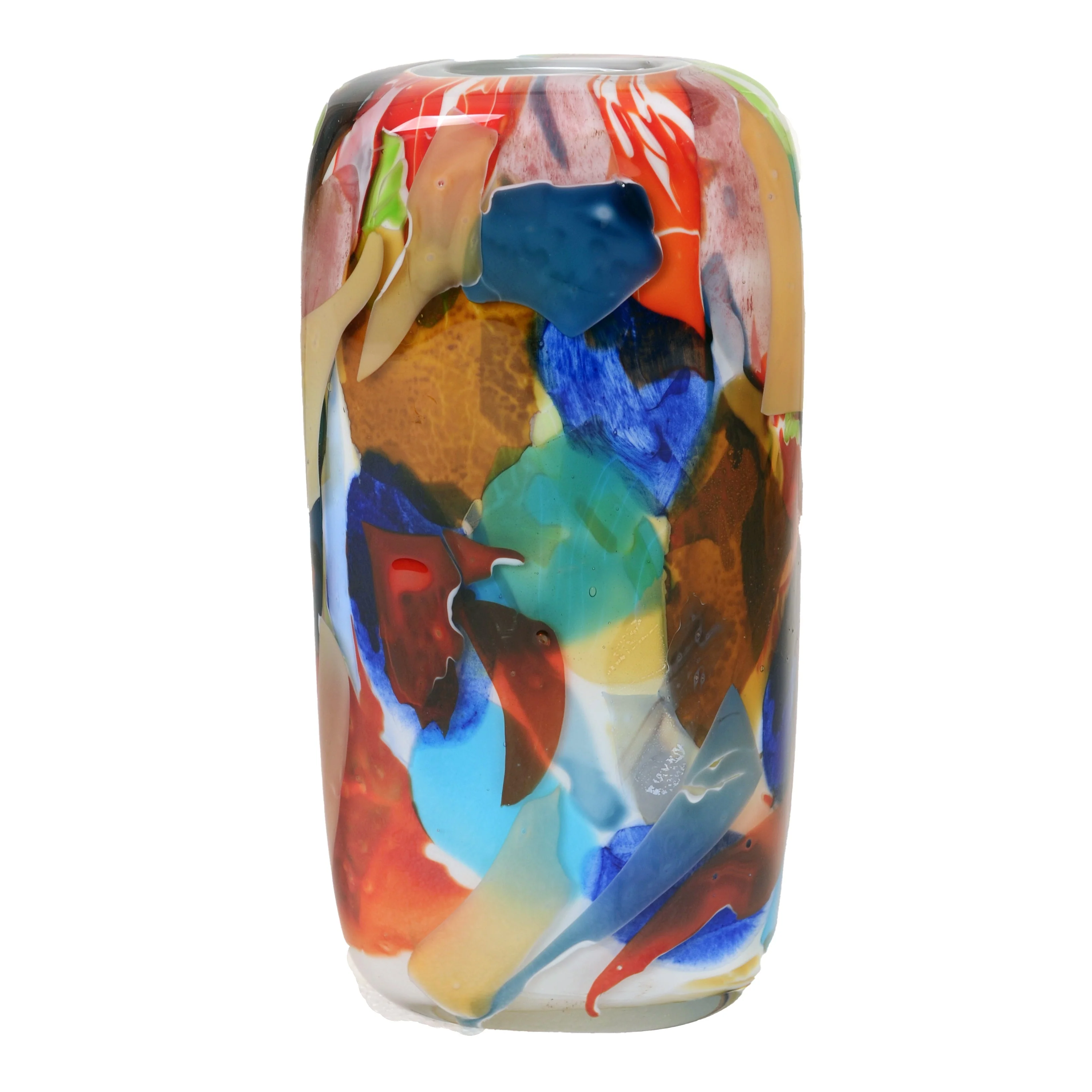 Kaleidoscope Symphony - Handblown Art Glass Vase 8015 by Viz Glass