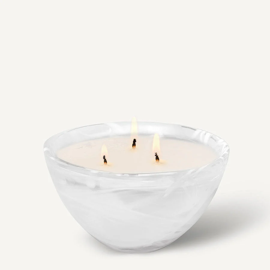 Kosta Boda Contrast White Candle - Woodland Vanilla - Image 2