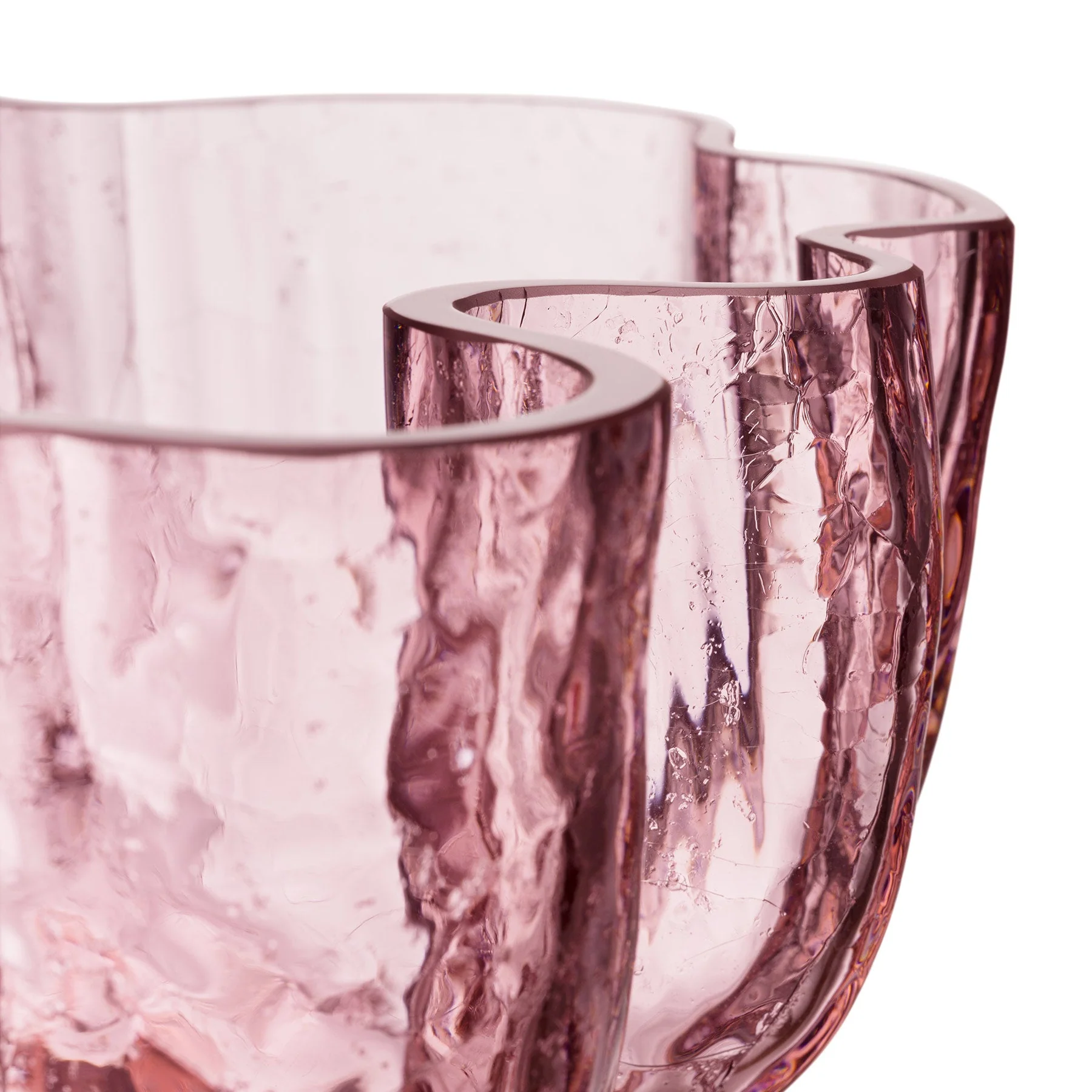 Kosta Boda Crackle Bowl Pink - Image 5