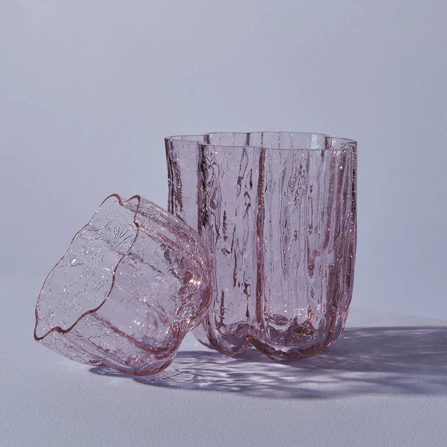 Kosta Boda Crackle Bowl/Votive Pink - Image 5