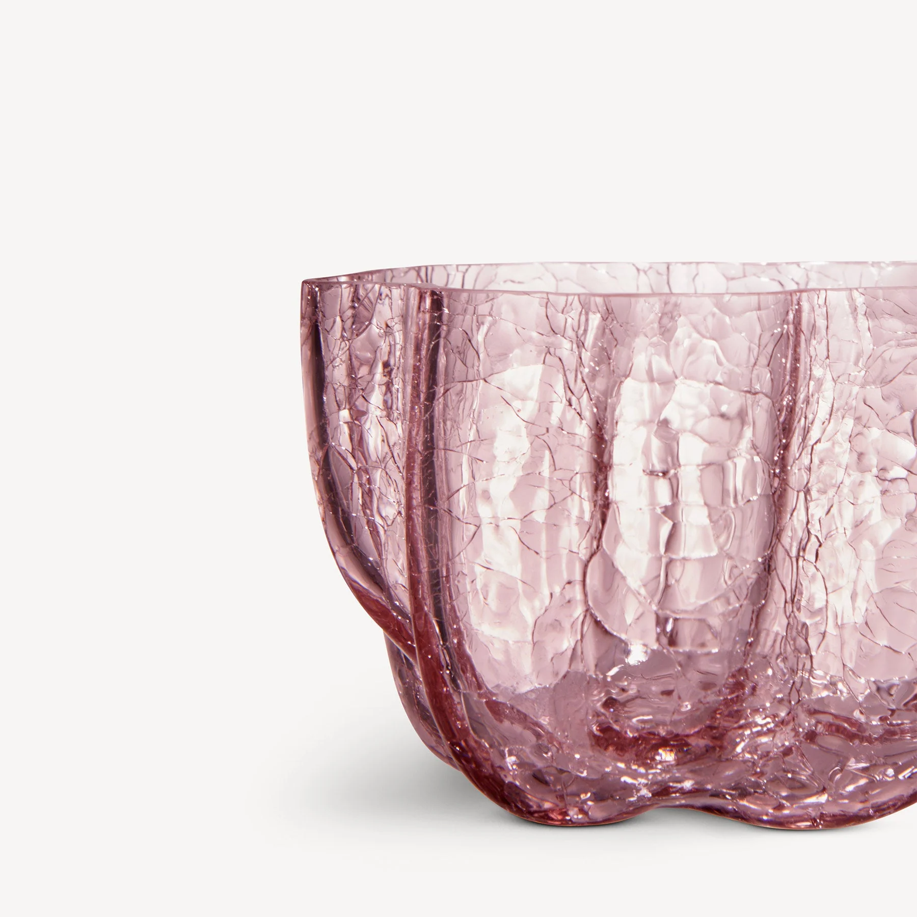 Kosta Boda Crackle Bowl/Votive Pink - Image 6