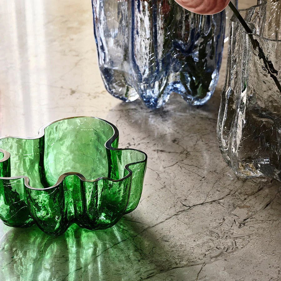 Kosta Boda Crackle Green Bowl - Image 3
