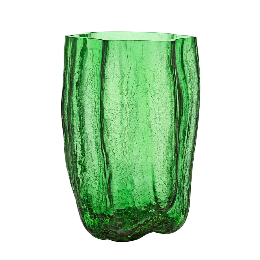 Kosta Boda Crackle Green Vase XL - Image 2