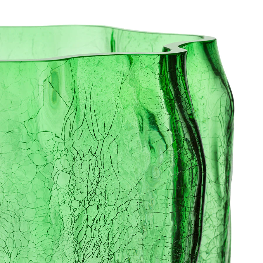Kosta Boda Crackle Green Vase XL - Image 4