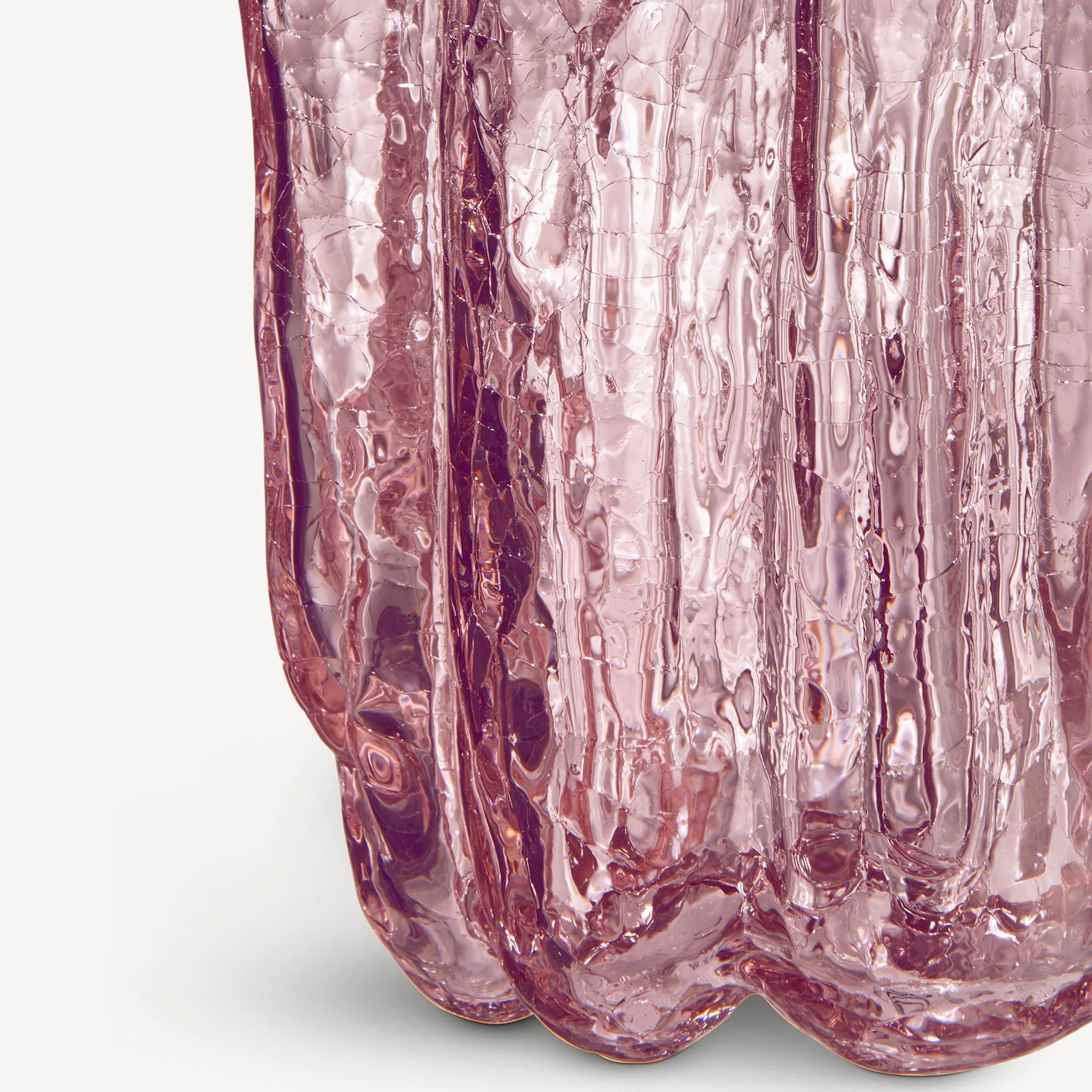 Kosta Boda Crackle Vase Pink Small - Image 8