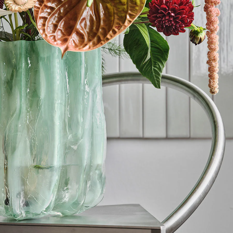 Kosta Boda Crackle Vase Tall Jade Green - Image 4