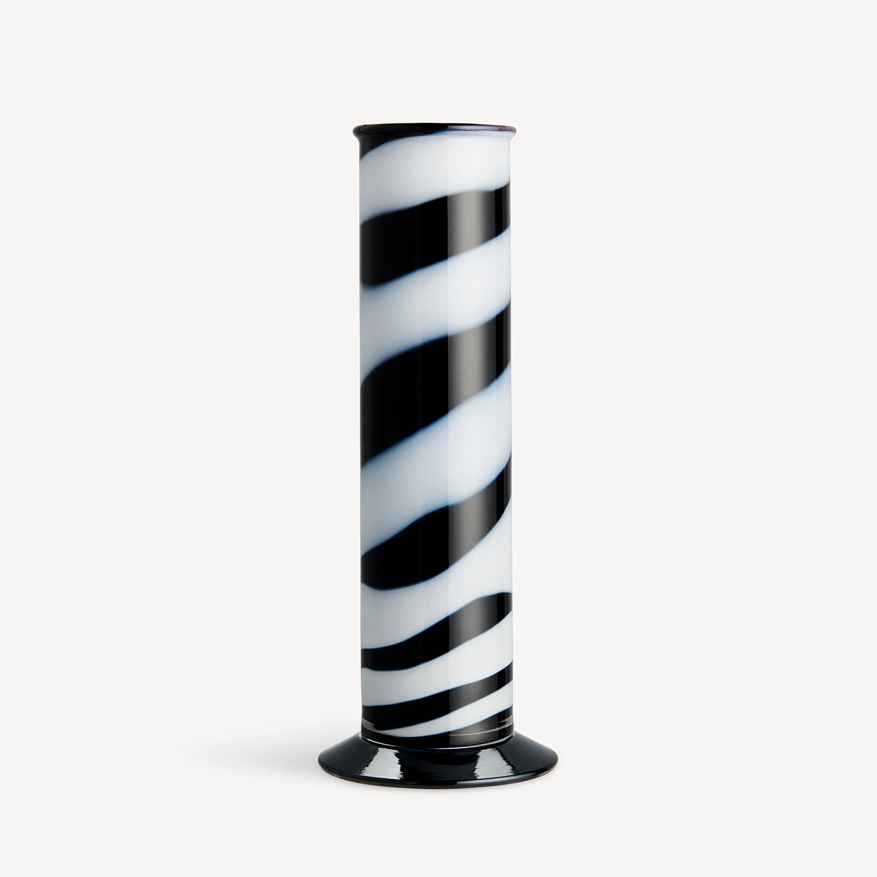 Kosta Boda Lab Cylinder Vase Black/White