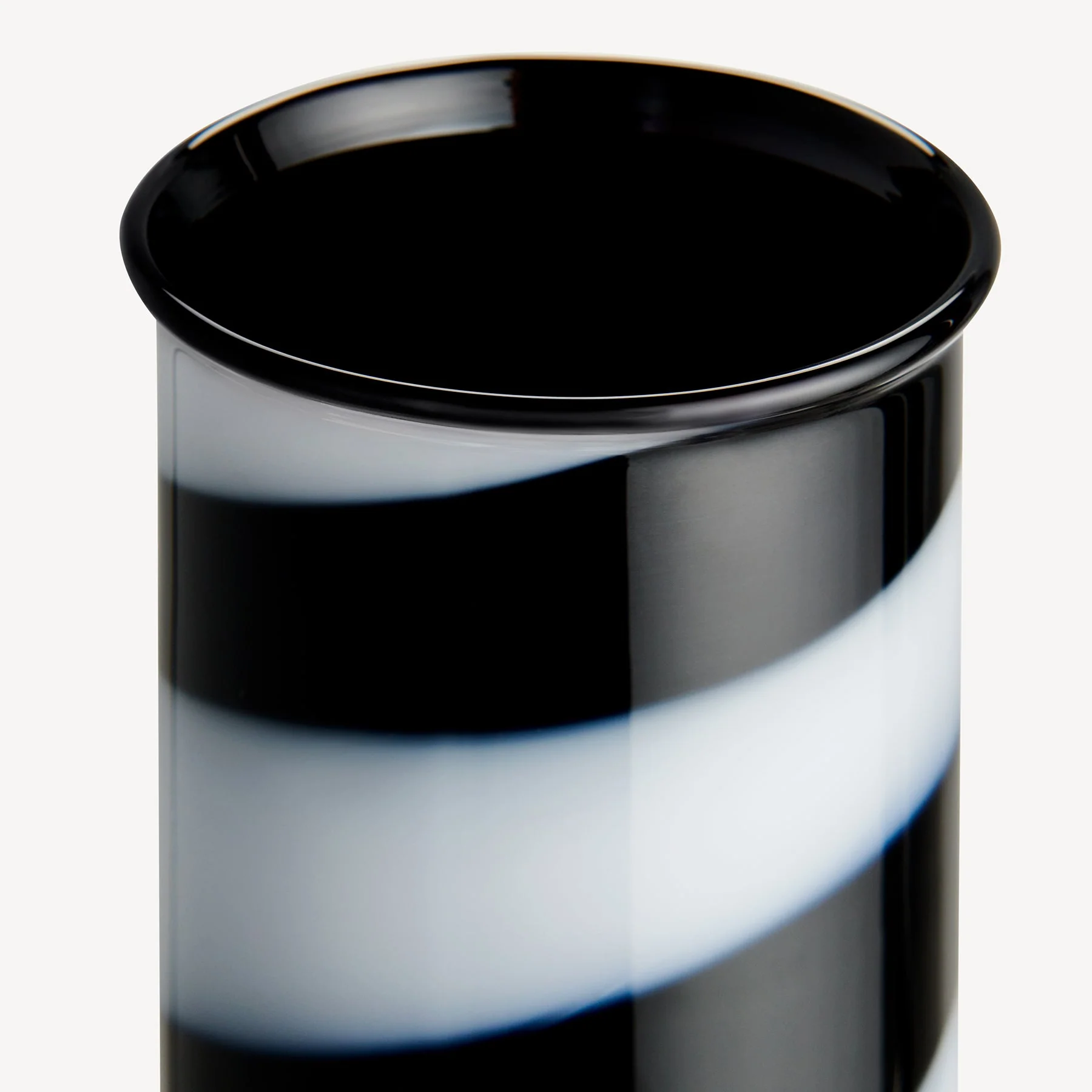 Kosta Boda Lab Cylinder Vase Black/White - Image 6