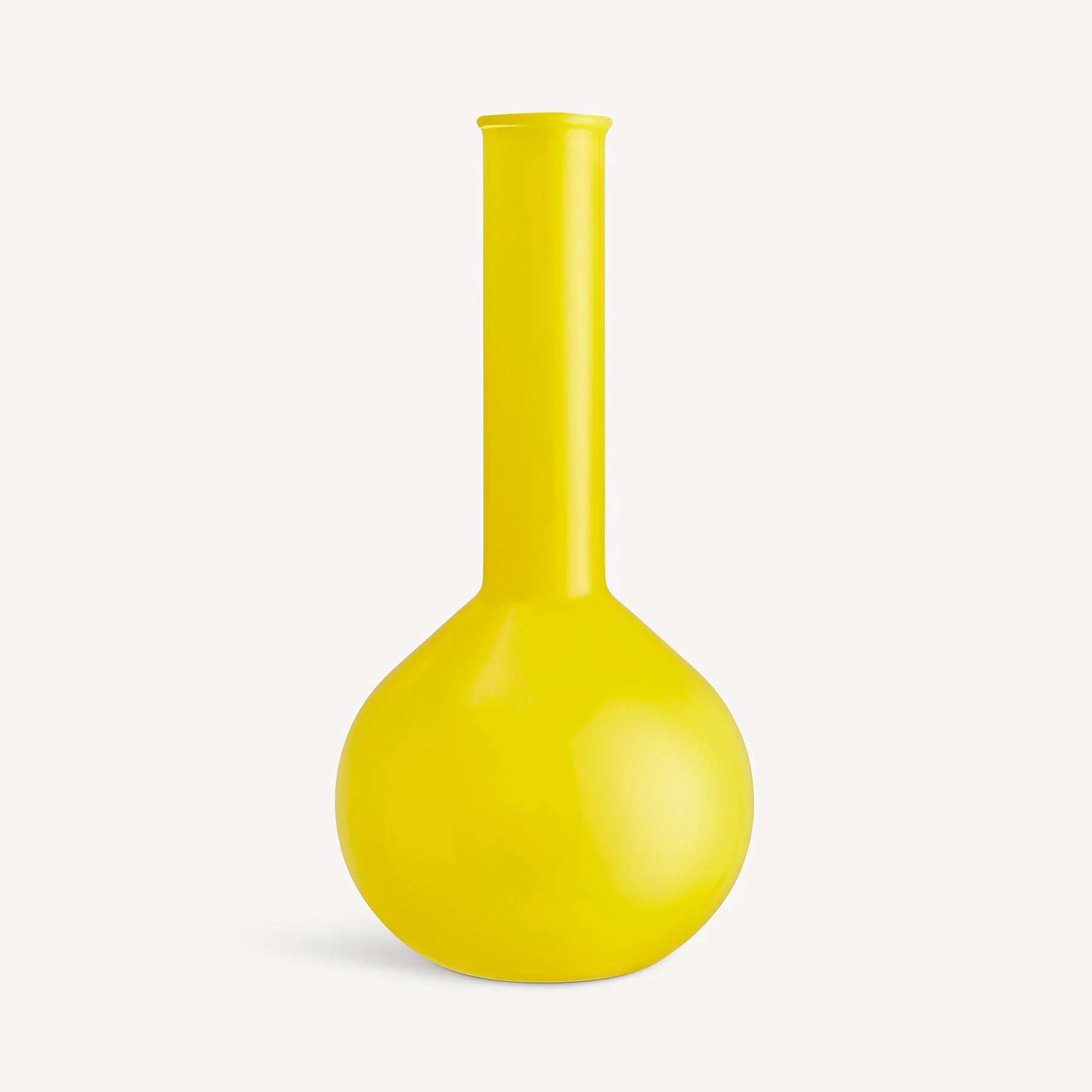 Kosta Boda Lab Round Flask Vase Yellow