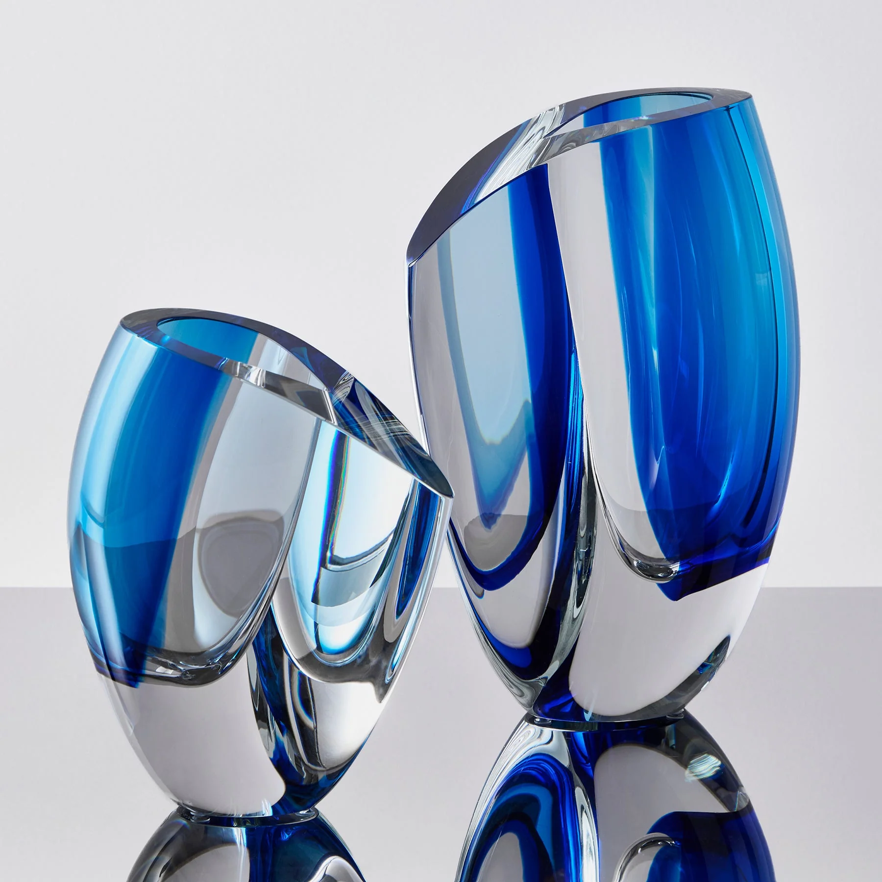 Kosta Boda Mirage Vase Blue/Blue Large - Image 2