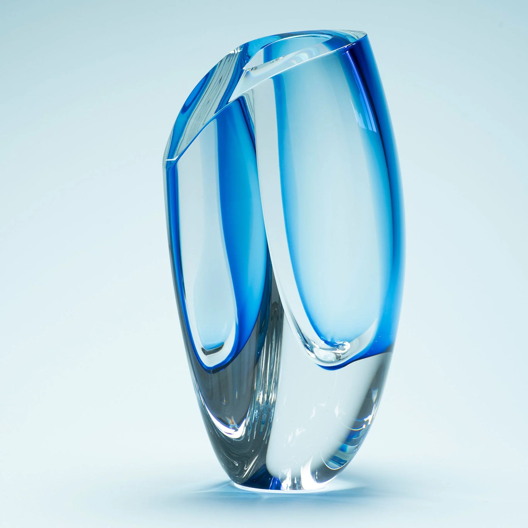 Kosta Boda Mirage Vase Blue/Blue XL - Image 2