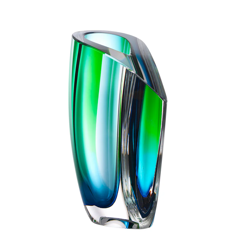 Kosta Boda Mirage Vase, Green Blue