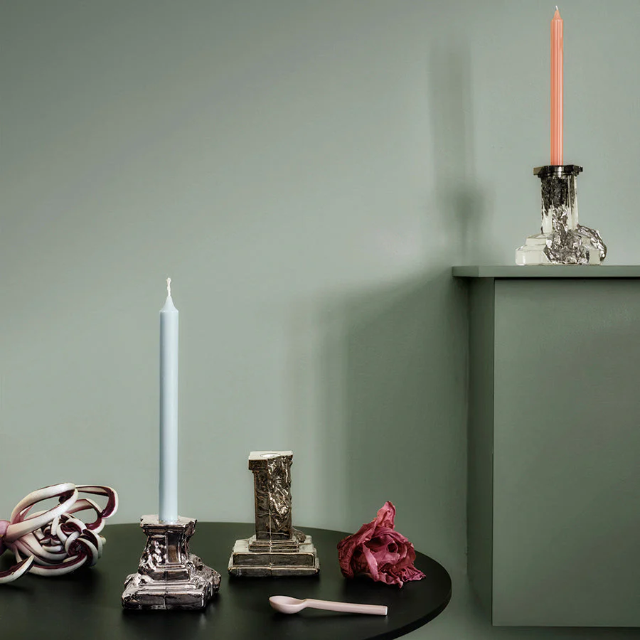 Kosta Boda Rocky Baroque Candlestick Glossy Glaze Large - Image 4