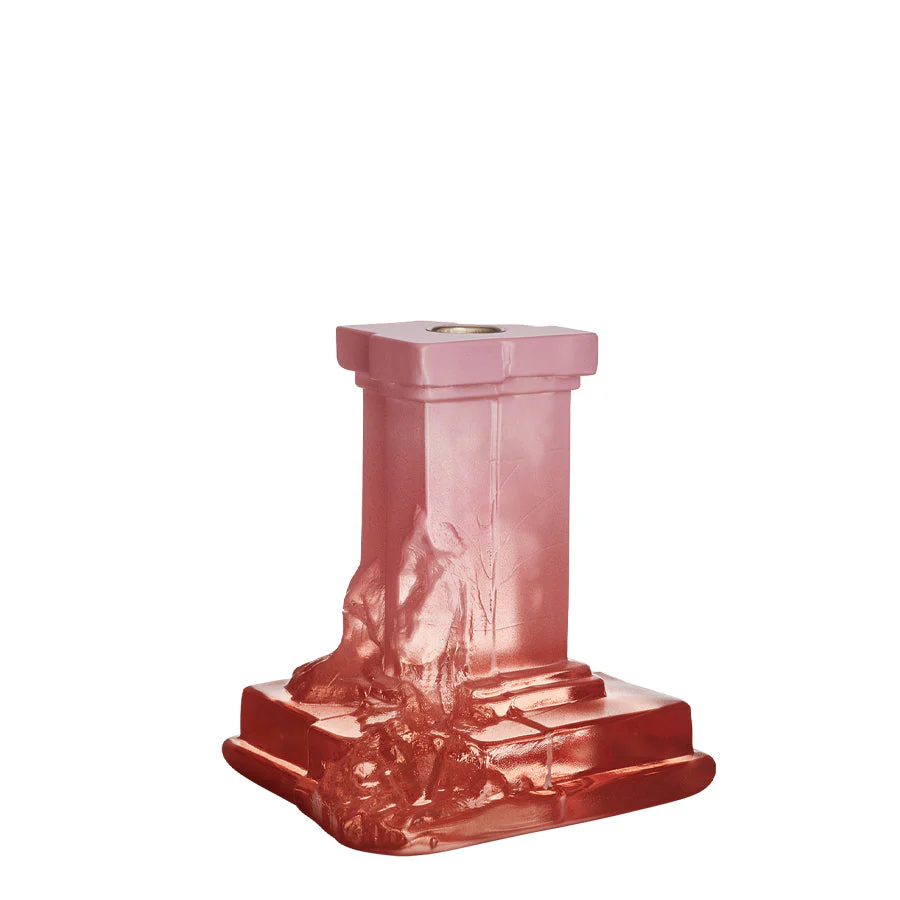Kosta Boda Rocky Baroque Candlestick Spicy Rose Medium - Image 2