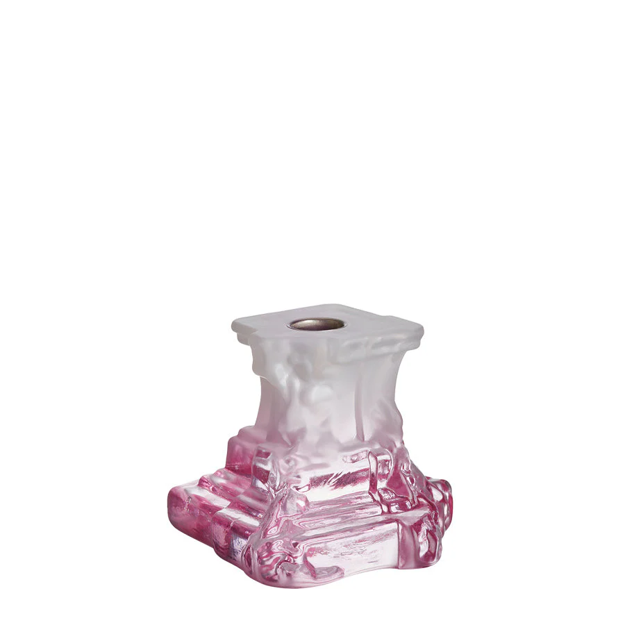 Kosta Boda Rocky Baroque Candlestick Spicy Rose Small - Image 2