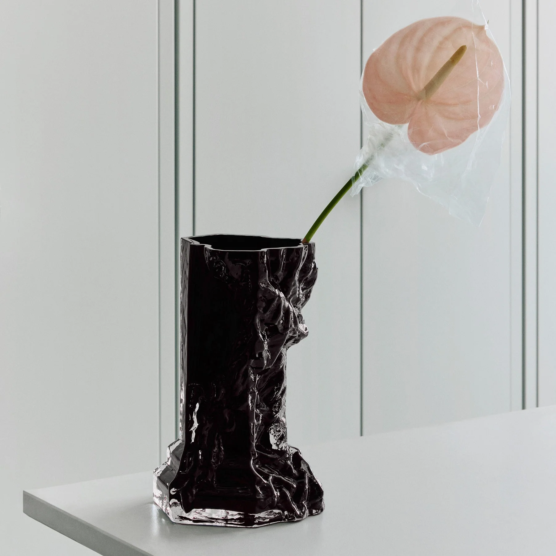 Kosta Boda Rocky Baroque Vase Black Small - Image 2