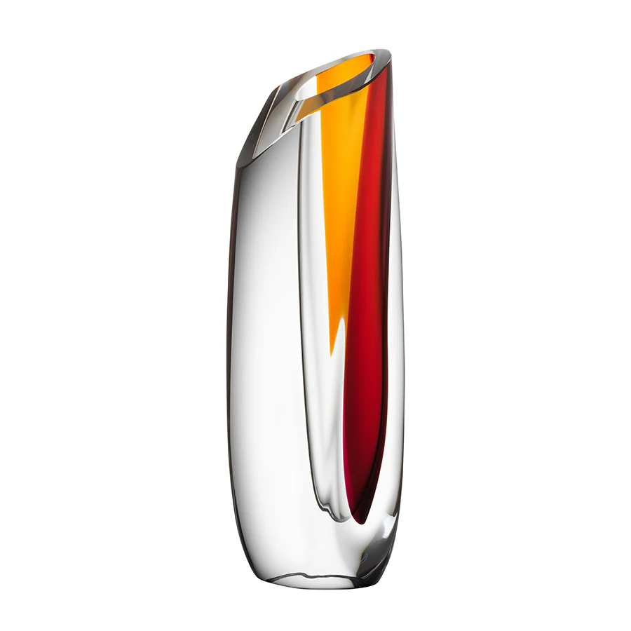 Kosta Boda Saraband Vase red/amber