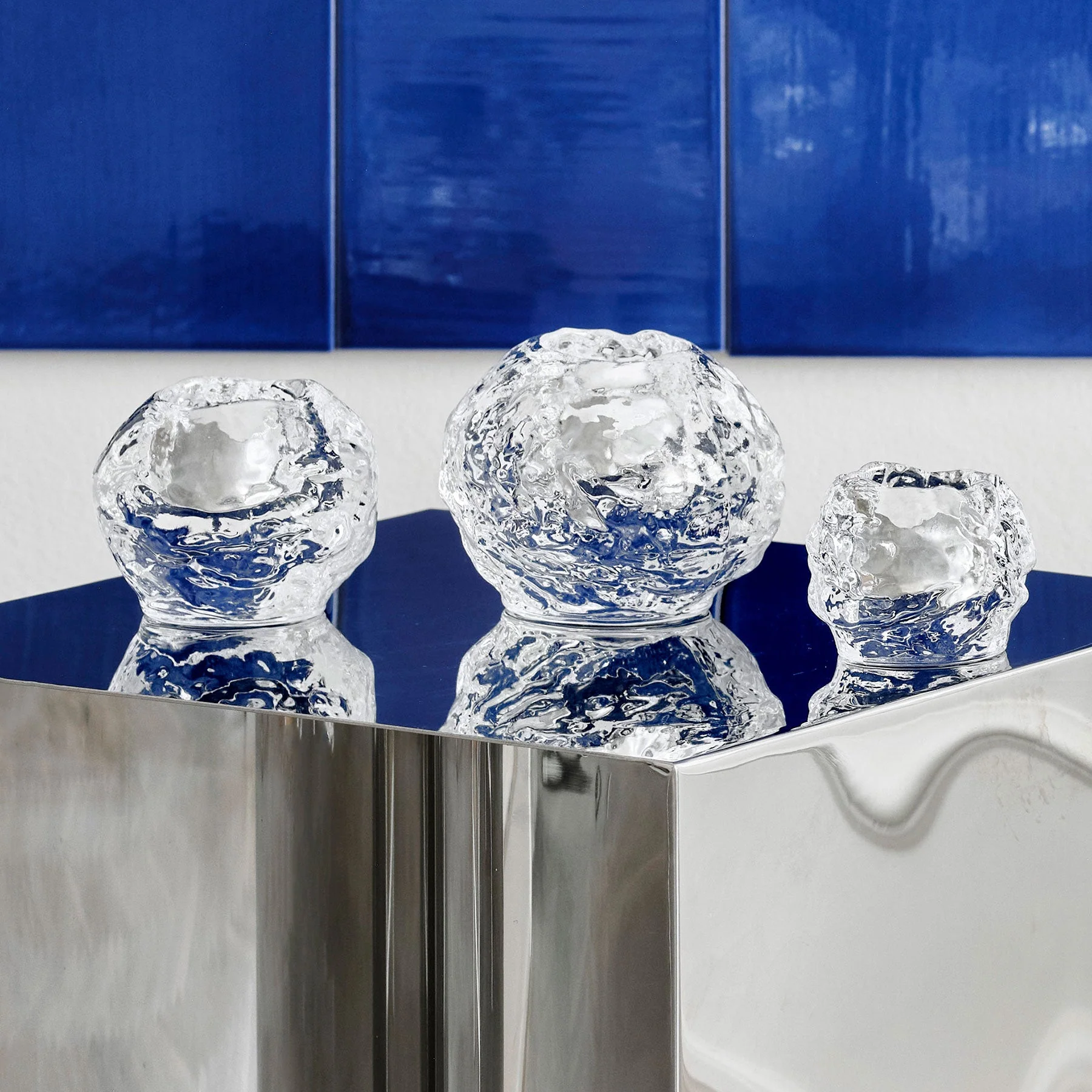 Kosta Boda Snowball Votive Set - Image 3