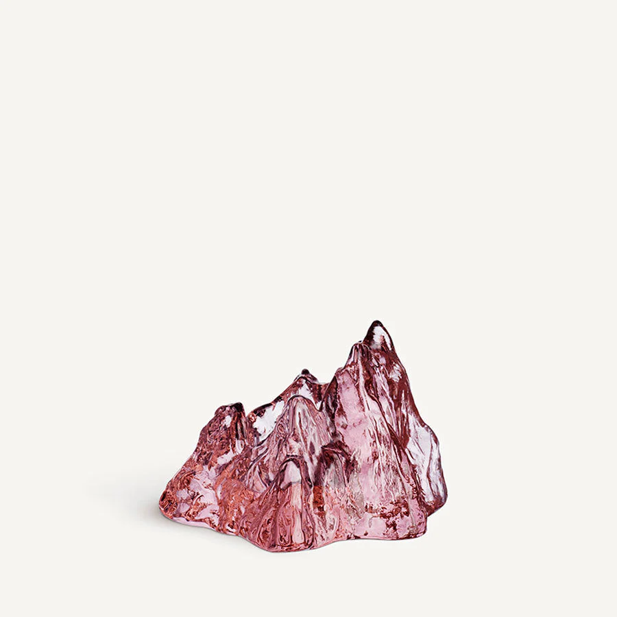 Kosta Boda The Rock Votive Pink