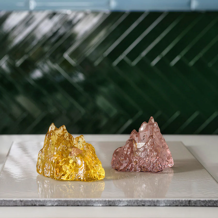 Kosta Boda The Rock Votive Pink - Image 4