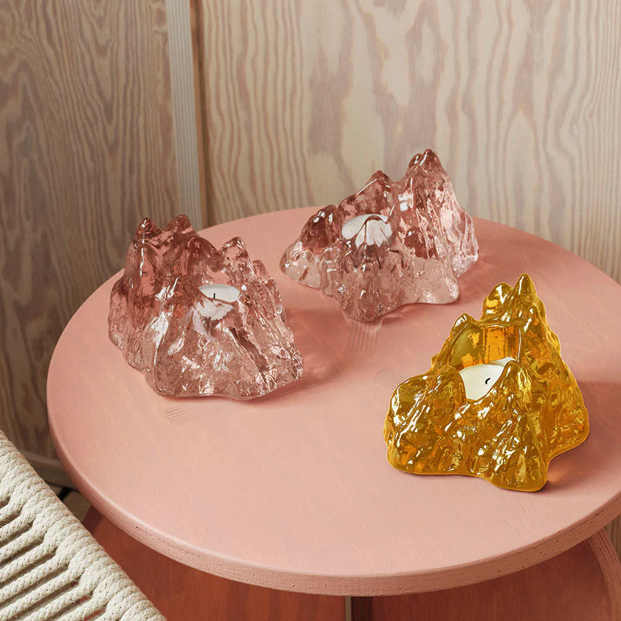 Kosta Boda The Rock Votive Pink - Image 5