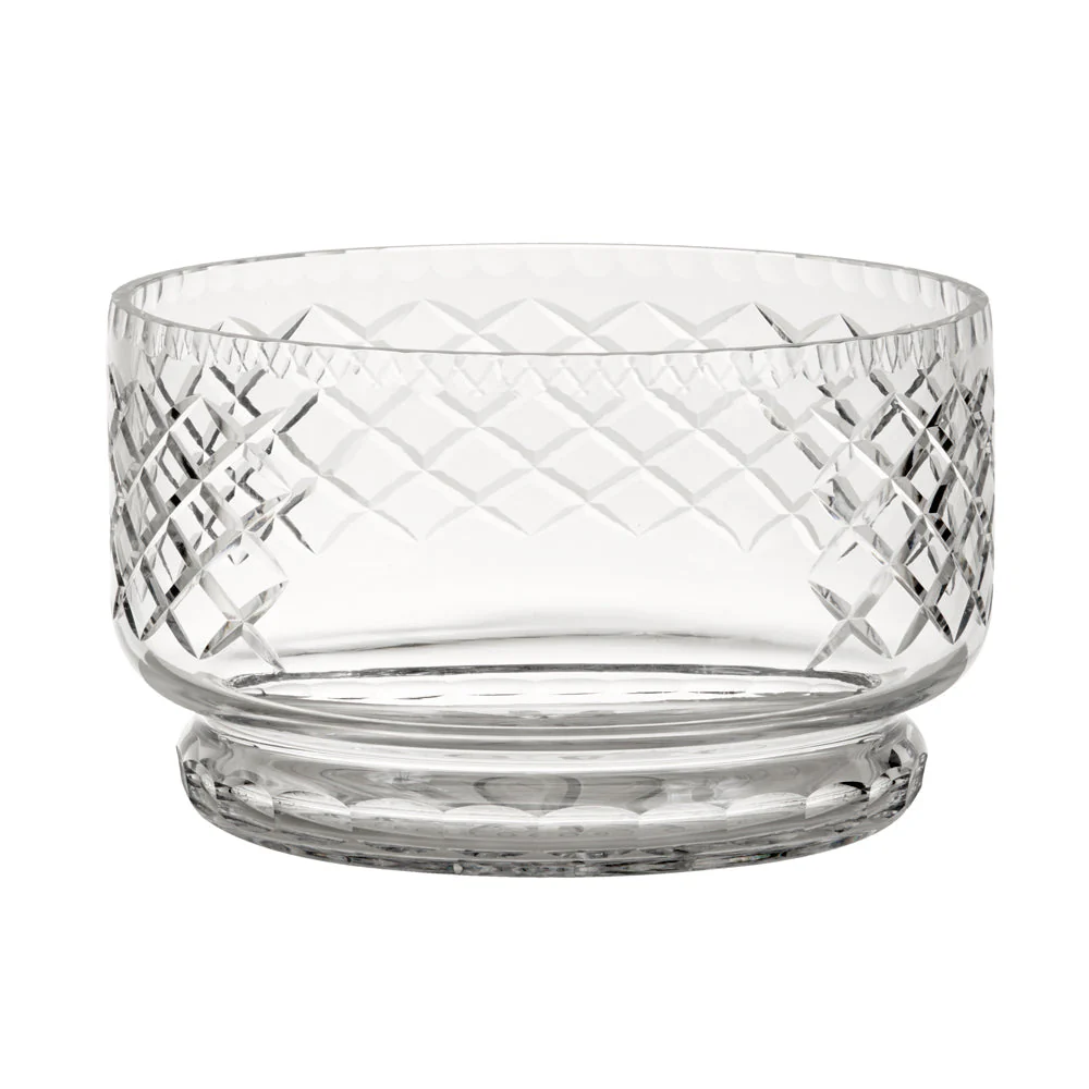 Lead-free Crystal Round Bowl With Medallion Ii Pattern, 4.5" X 7.5"