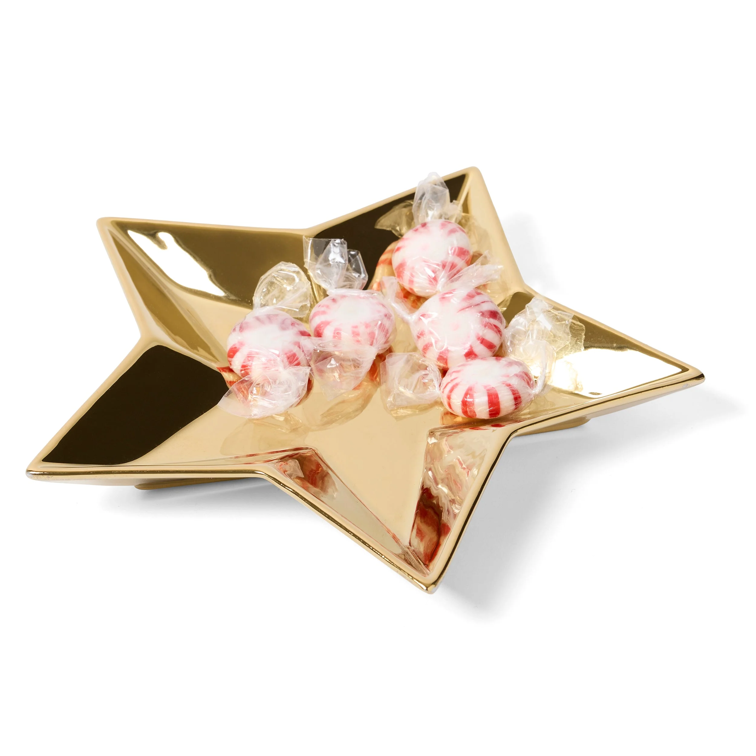 Gold Star Candy Dish, 7.25" x 7" x 1" H