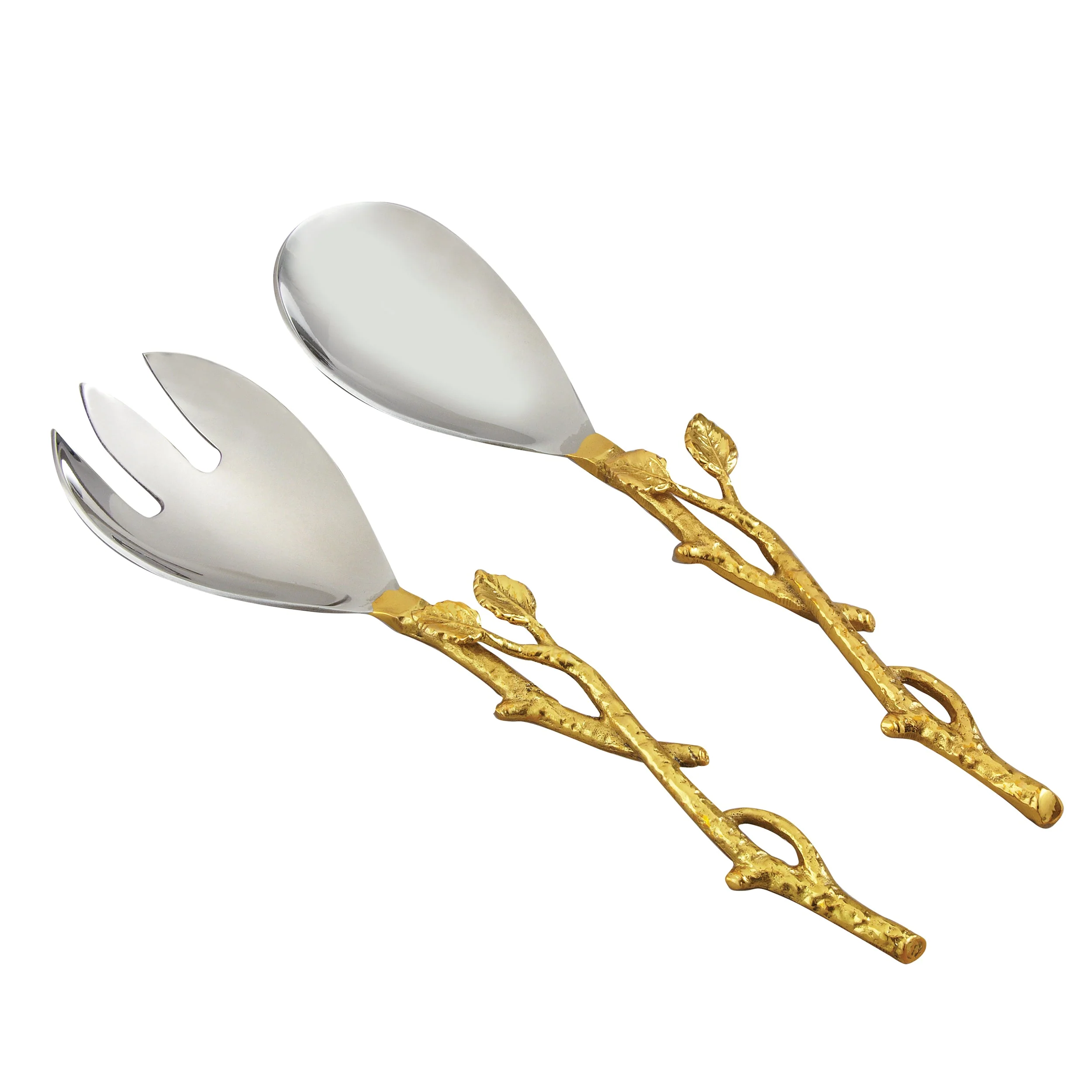 Golden Vine Salad Set, 11.25" L