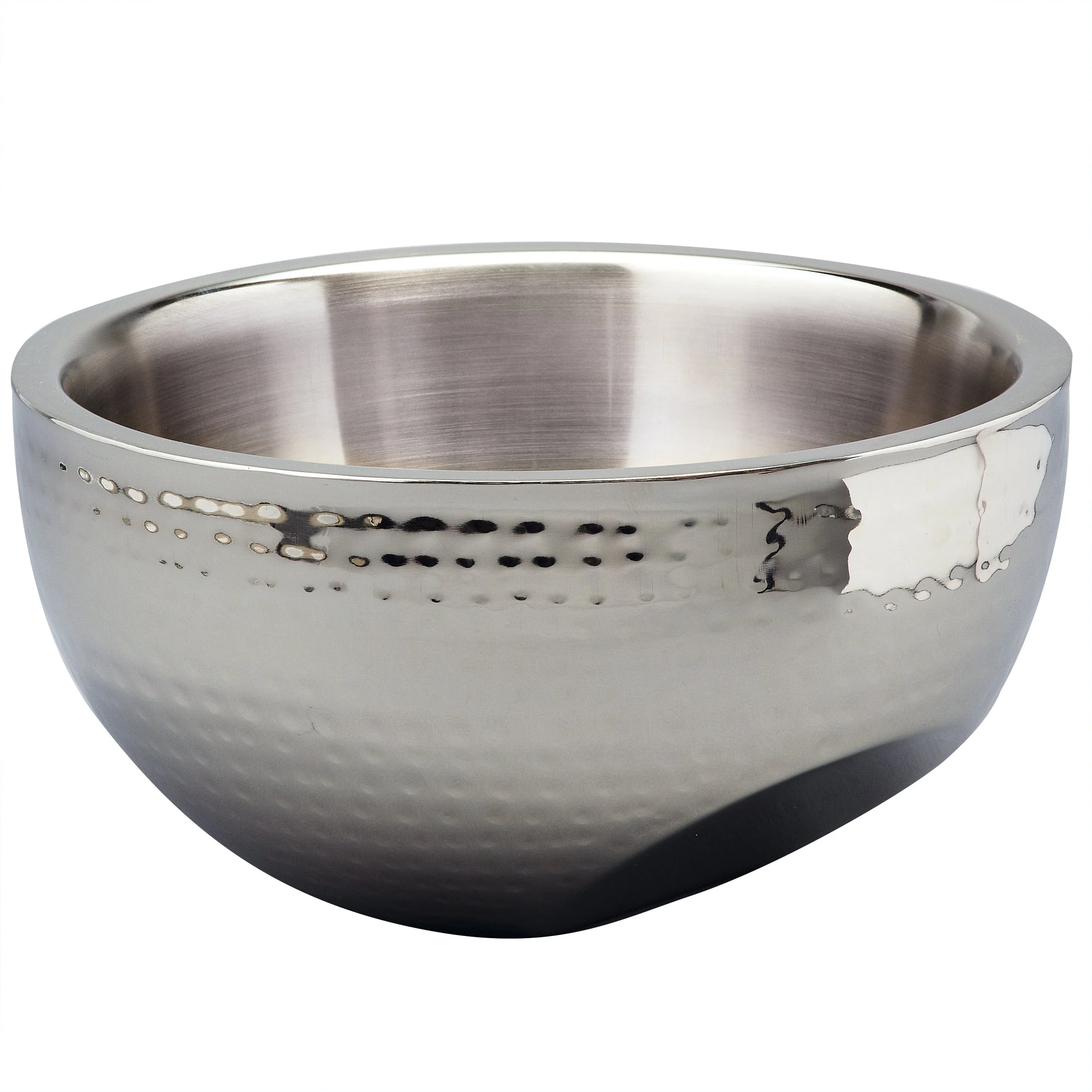 Hammered Dual Angle Bowl, Doublewall, 10" Dia
