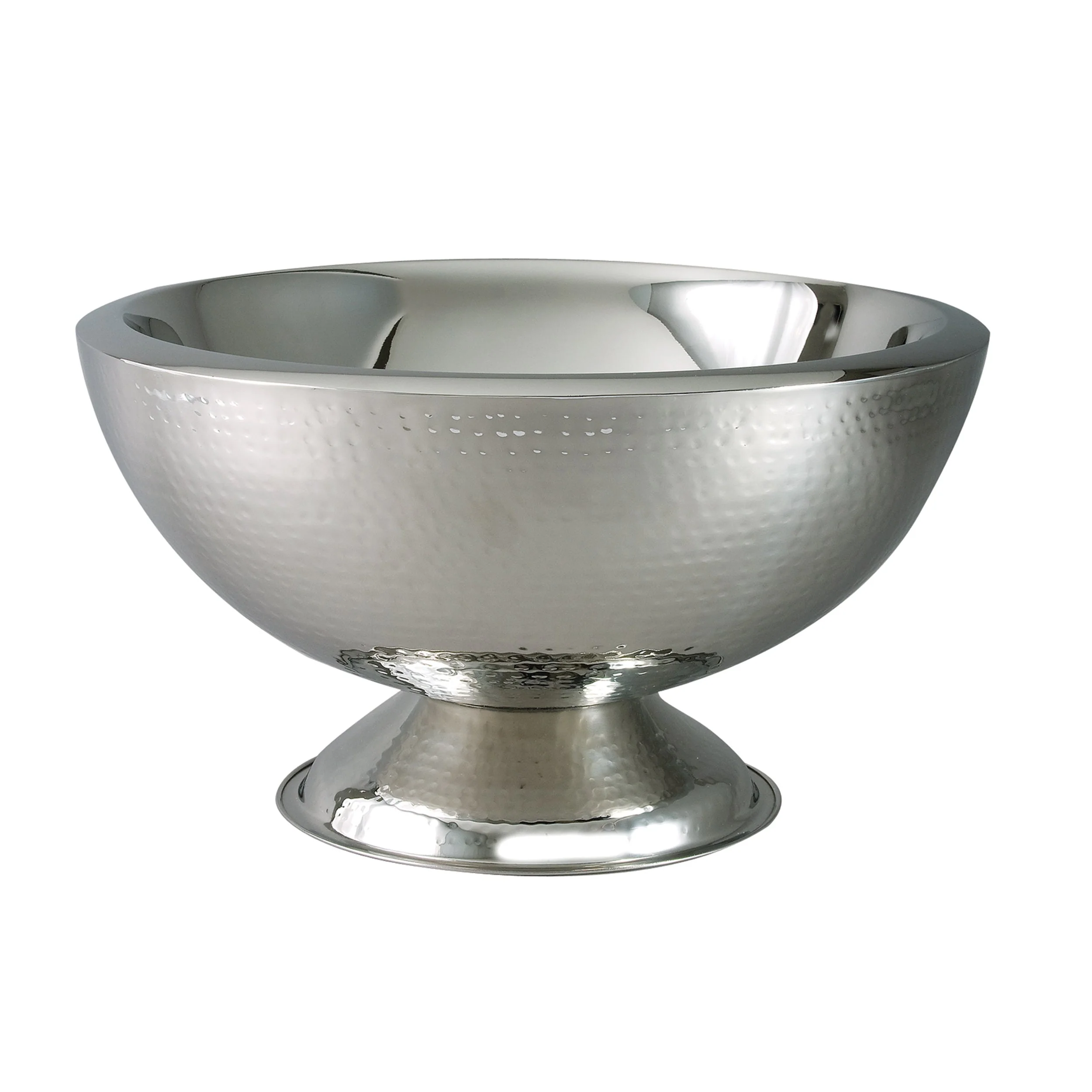 Hammered Punch Bowl, Doublewalll, 3 Gal., 9.75" H