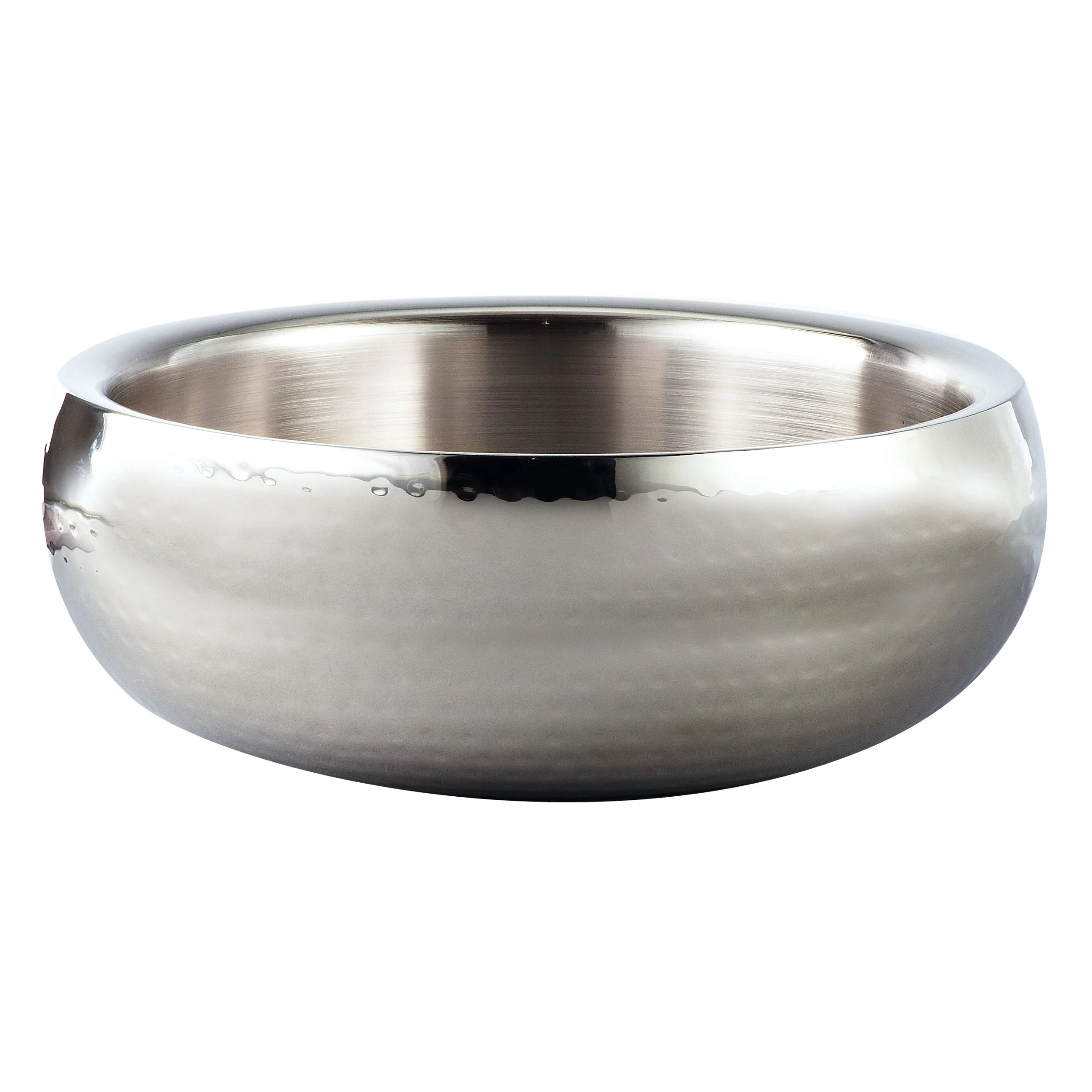 Hammered Salad Bowl, Doublewall, 11" Dia