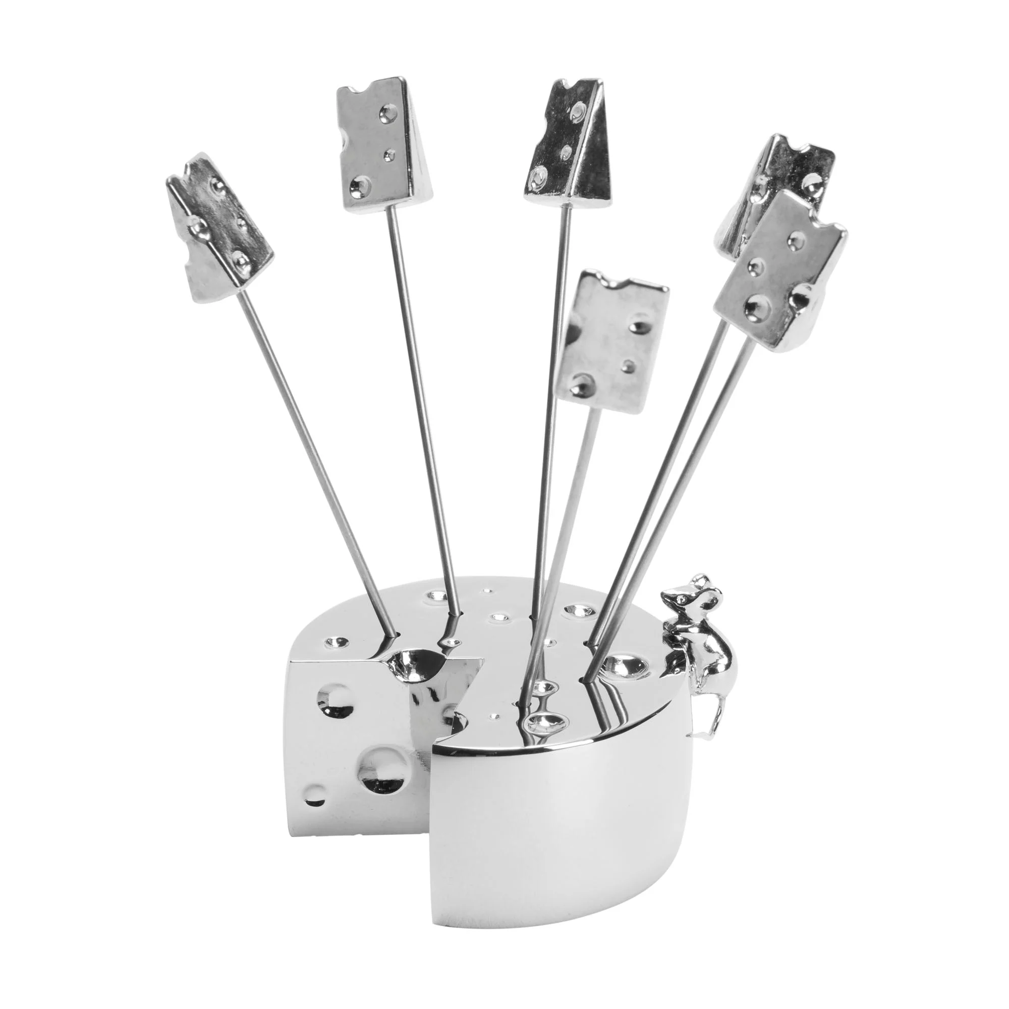 Mice Cheese Picks/Holder, NiP, picks: 3.5"