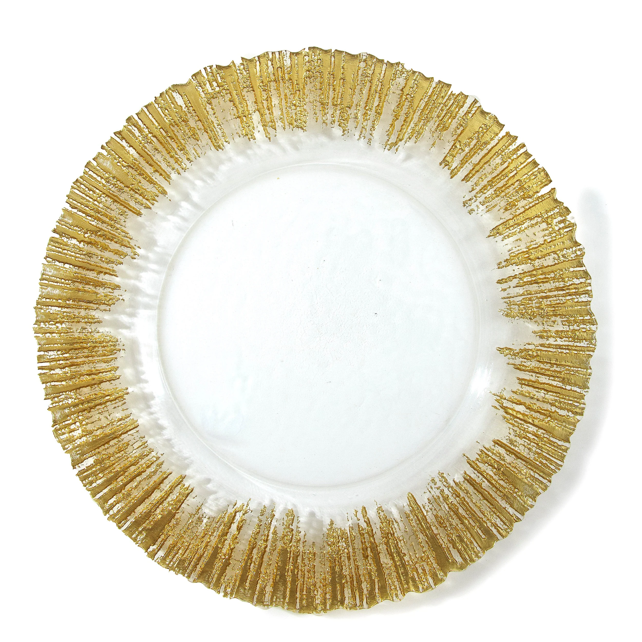 Sunburst Gold Chargers, Set of 4, 13" Dia