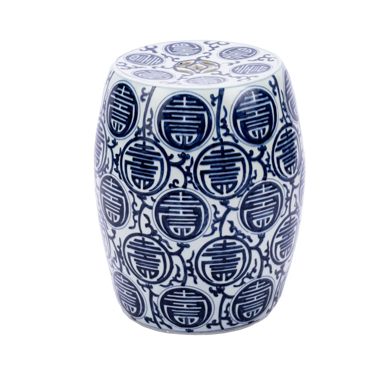 Legend of Asia B&W Longevity Garden Stool