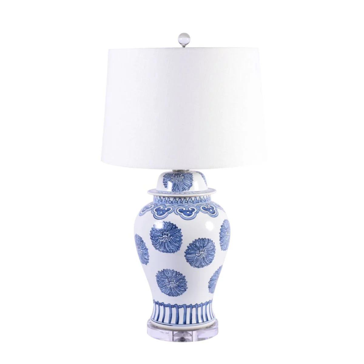 Legend of Asia B&W Multi Flower Lamp